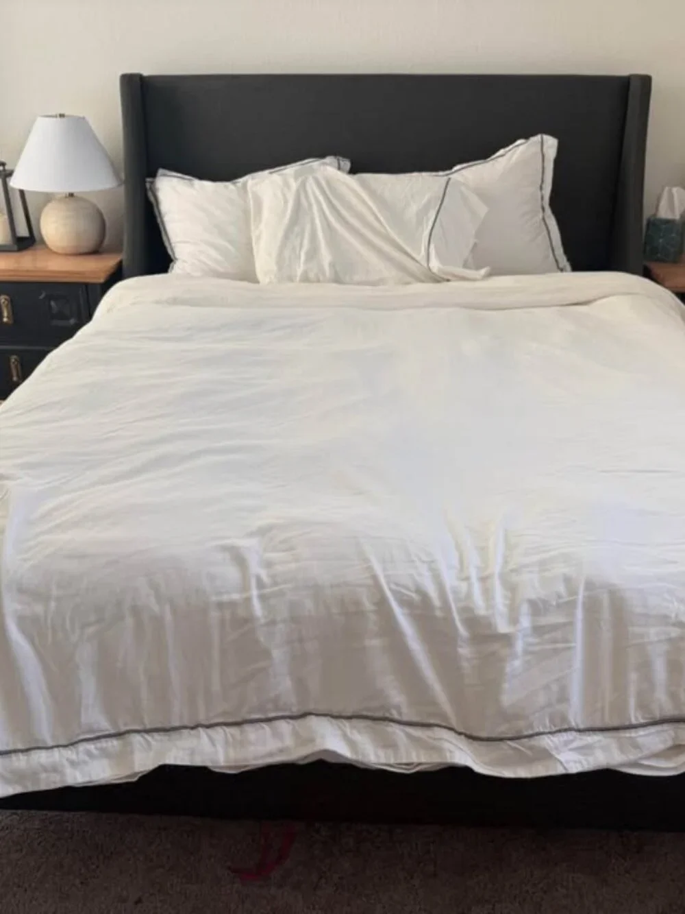 Boll & Branch White F/Q Bedding Set Bundle